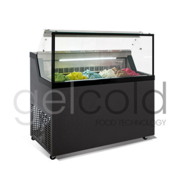 Vitrina expositora de heladeria