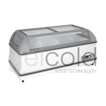 expositor panoramico cristal tres caras