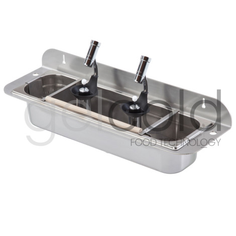Lavaporcionador ducha doble profesional de heladería