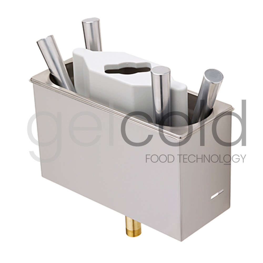 Dispositivo de lavado y aclarado para espátulas y cuchar